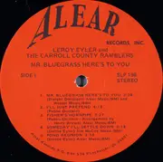 LP - Leroy Eyler And The Carroll County Ramblers - Mr. Bluegrass Here's To You
