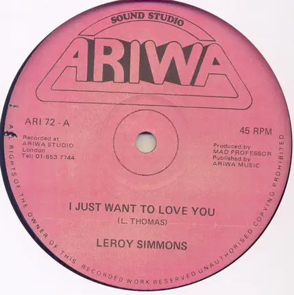 Leroy Simmonds - I Just Want To Love You