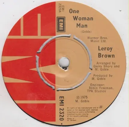 Leroy Brown - One Woman Man
