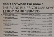LP - Leroy Carr - 'Don't Cry When I'm Gone' - Leroy Carr 1930-1935