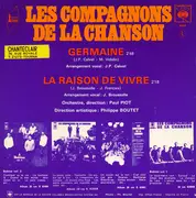 7inch Vinyl Single - Les Compagnons De La Chanson - Germaine / La Raison De Vivre