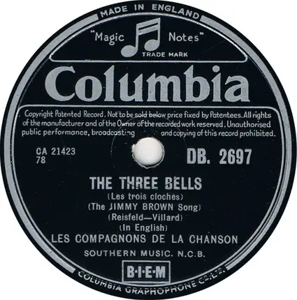 Les Compagnons De La Chanson - That Lucky Old Sun / The Three Bells