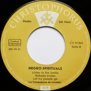 7inch Vinyl Single - Les Compagnons Du Jourdain - Negro Spirituals I - EP, Mono, Insert