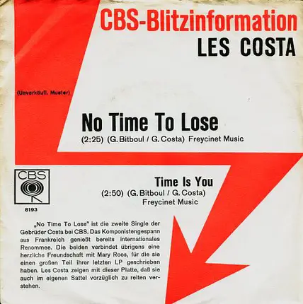 Les Costa - No Time To Lose