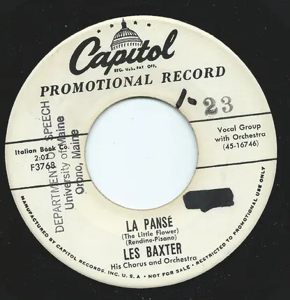 Les Baxter & His Orchestra - Manhattan / La Pansé