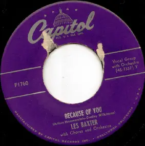 Les Baxter - Because Of You / Somewhere, Somehow, Someday