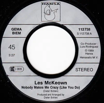 Les McKeown - Nobody Makes Me Crazy (Like You Do)