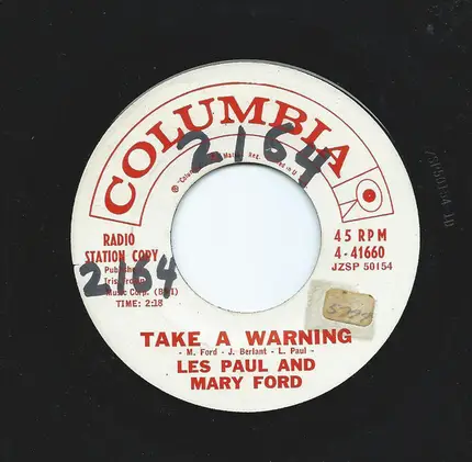 Les Paul & Mary Ford - Wonderful Rain / Take A Warning