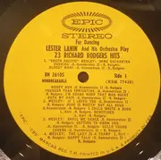 LP - Lester Lanin And His Orchestra - For Dancing : Lester Lanin And His Orchestra Play 23 Richard Rodgers Hits