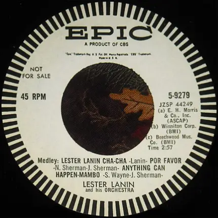 Lester Lanin And His Orchestra - Toreador Song / Medley: Lester Lanin Cha-Cha; Por Favor; Anything Can Happen