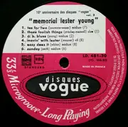 LP - Lester Young - Memorial