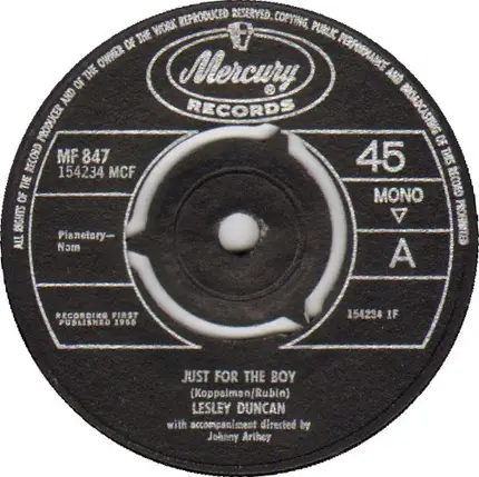 Lesley Duncan - Just For The Boy