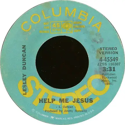 Lesley Duncan - Help Me Jesus