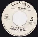 7inch Vinyl Single - Lesley Miller - (You Got A Way Of) Bringin' Out My Tears