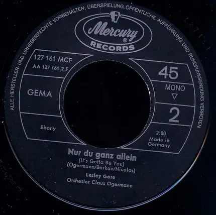 Lesley Gore - Little, Little Liebling / Nur Du Ganz Allein