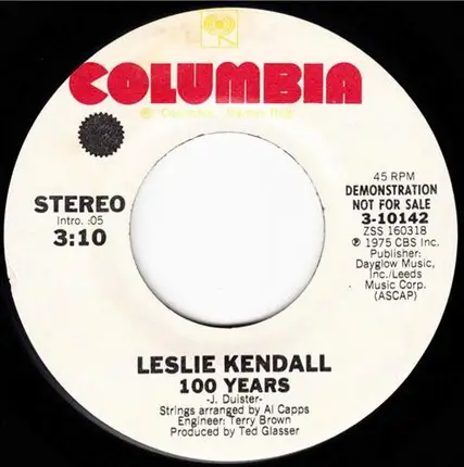 Leslie Kendall - 100 Years