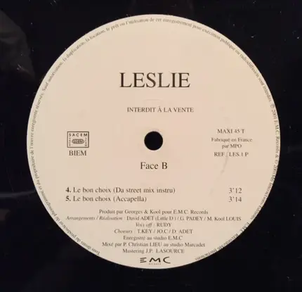 Leslie - Le Bon Choix