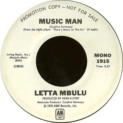 Letta Mbulu - Music Man