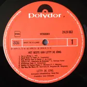 LP - Letty De Jong - Het Beste Van Letty De Jong