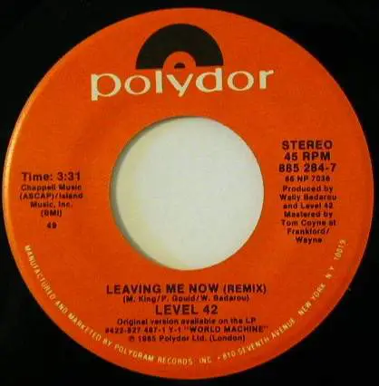 Level 42 - Leaving Me Now