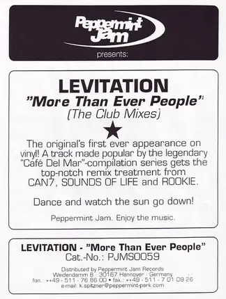 Levitation - More Than Ever People (The Club Mixes)