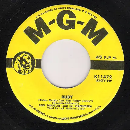 Lew Douglas And His Orchestra - My Flaming Heart / Ruby