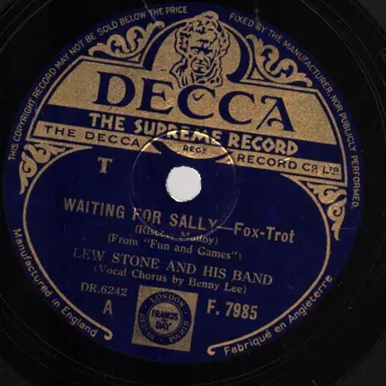 Lew Stone And His Band - Waiting For Sally / Yours