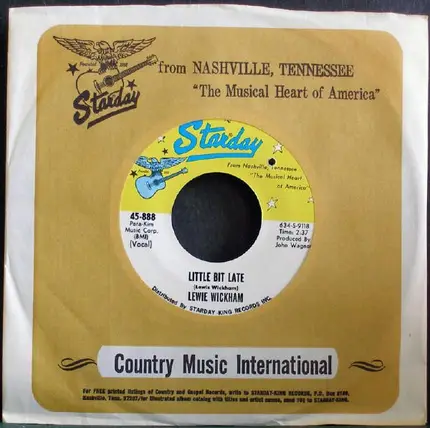 Lewie Wickham , Hank Wickham - Little Bit Late / Endless Love Affair