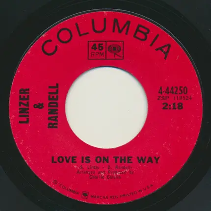 Linzer & Randell - Love Is On The Way / A Letter To Emily