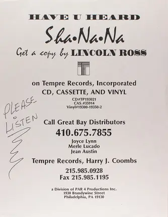 Lincoln Ross - Sha-Na-Na