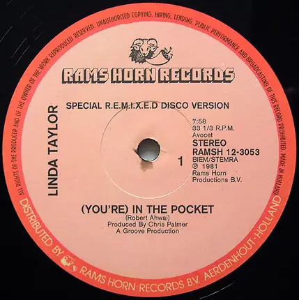 Linda Taylor - (You're) In The Pocket / Let Me Into Your Heart
