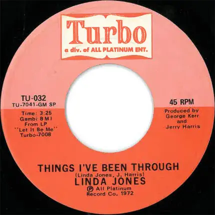 Linda Jones - Things I've Been Through / Fugitive From Love