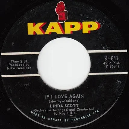 Linda Scott - Patch It Up / If I Love Again
