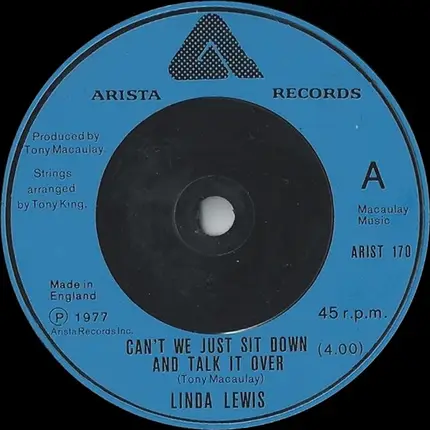 Linda Lewis - Can't We Just Sit Down And Talk It Over