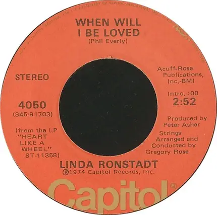 Linda Ronstadt - When Will I Be Loved
