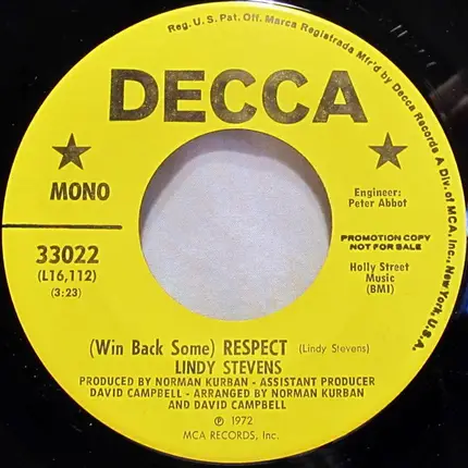 Lindy Stevens - (Win Back Some) Respect