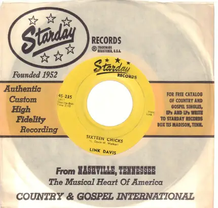 Link Davis - Sixteen Chicks / Deep In The Heart Of A Fool