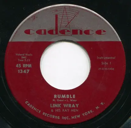 Link Wray & His Raymen - Rumble / The Swag