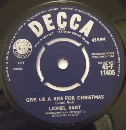 Lionel Bart - Give Us A Kiss For Christmas