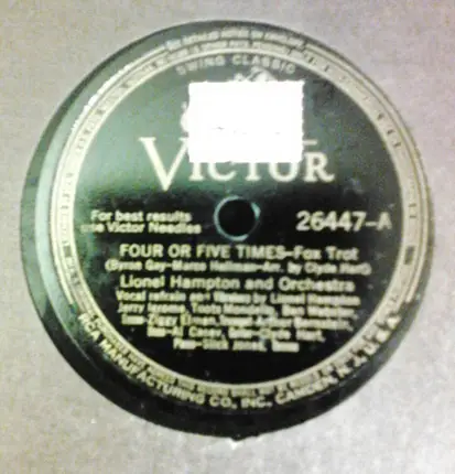 Lionel Hampton And His Orchestra - Four Or Five Times / I've Found A New Baby