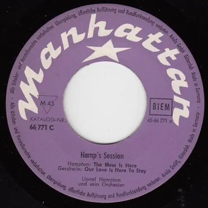 Lionel Hampton And His Orchestra - Hamp's Session