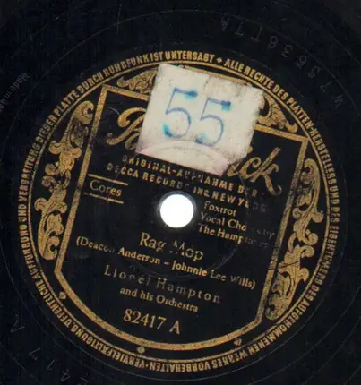 Lionel Hampton And His Orchestra - Rag Mop / For You My Love