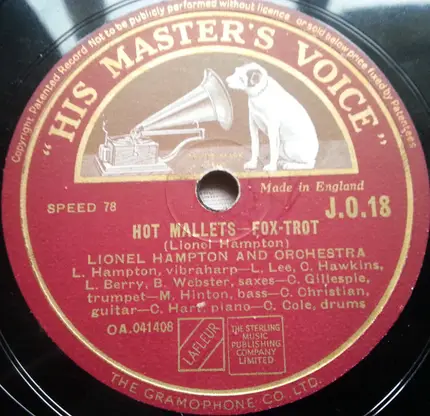 Lionel Hampton And His Orchestra - Shufflin' At The Hollywood / Hot Mallets