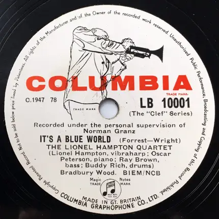 Lionel Hampton And His Quartet - Flying Home / It's A Blue World