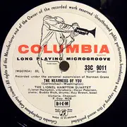 10'' - Lionel Hampton And His Quartet - The Lionel Hampton Quartet