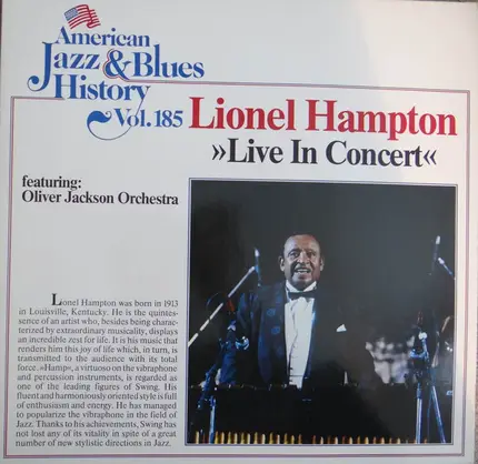 Lionel Hampton Featuring Oliver Jackson Orchestra - Live in Concert