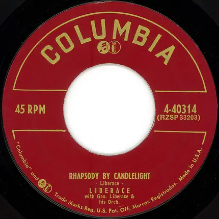Liberace With George Liberace And His Orchestra - Star Of India / Rhapsody By Candlelight