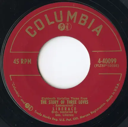 Liberace - Maiden's Wish Samba / The Story Of Three Loves