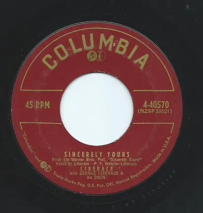 Liberace - Under Paris Skies / Sincerely Yours
