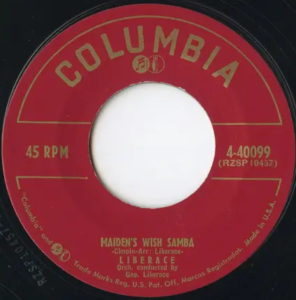 Liberace - Maiden's Wish Samba / The Story Of Three Loves